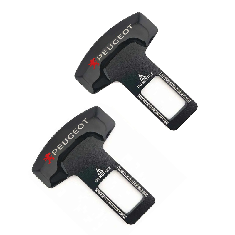 مشابك حزام الامان، ملحقات تزيين السيارة، لجميع السيارات لجعل قيادتك اكثر راحة ومرونة ( سكاتة معدن ، مناسب ومتوافق مع بيجو ، عدد 2 قطعة ، كود : 9858)