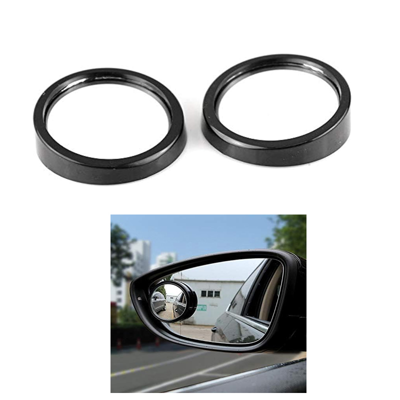 مرايا النقطة العمياء للسيارة ، مرايا امان محدبة تثبيت لصق ، مراة جانبية واسعة الزاوية لقيادة اكثر امانا ووقوف السيارات(ثابتة لصق ، 2 قطعة ، كود: 9859)