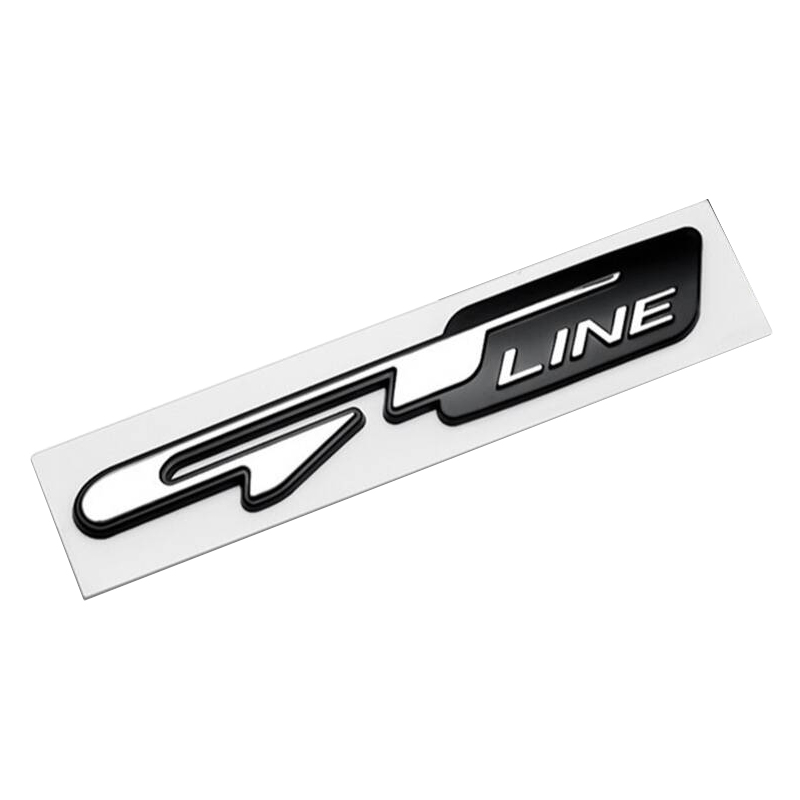 شعار سيارة جي تي لاين ثلاثي الابعاد ، شارة لاصقة متوافقة مع جميع السيارات/المركبات( ملصق GT Line ، مقاس 11*1.8سم ، كود: 9935)