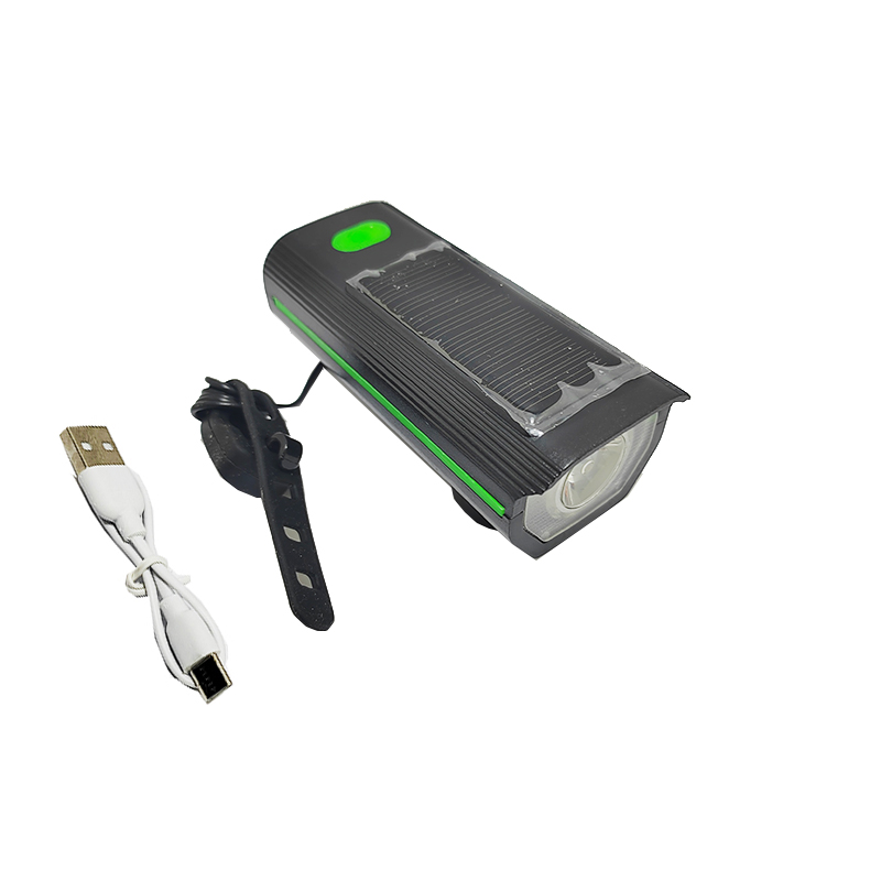 كشاف أمامي للدراجة الهوائية مزود بسرينة تصدر خمسة أصوات مختلفة ( يعمل بالشحن بمنفذ USB وبالطاقة الشمسية ، كود: 10373) 5 كشاف أمامي للدراجة الهوائية مزود بسرينة تصدر خمسة أصوات مختلفة ( يعمل بالشحن بمنفذ USB وبالطاقة الشمسية ، كود: 10373) - الصورة 5