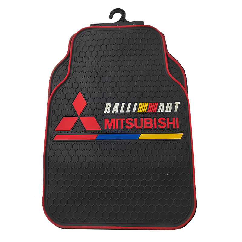 طقم دواسة سيارة سيليكون ، مطاطية ، بتصميم رياضي (مخصصة لسيارات ميتسوبيشي (Mitsubishi)  يحمل شعار Ralliart ، كود: 10380