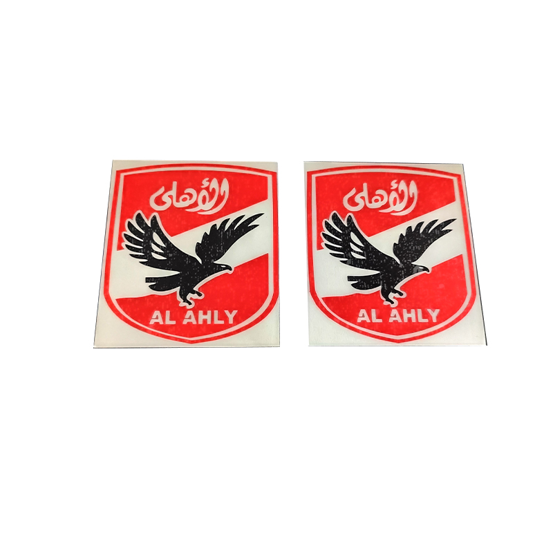 ملصق النادي الاهلى ، ملصق الأهلي للسيارة والكمبيوتر المحمول والموبايل ( ورق لصق ، مقاس : 10 * 9 سم ، عدد 2 قطعة ، كود: 10407)
