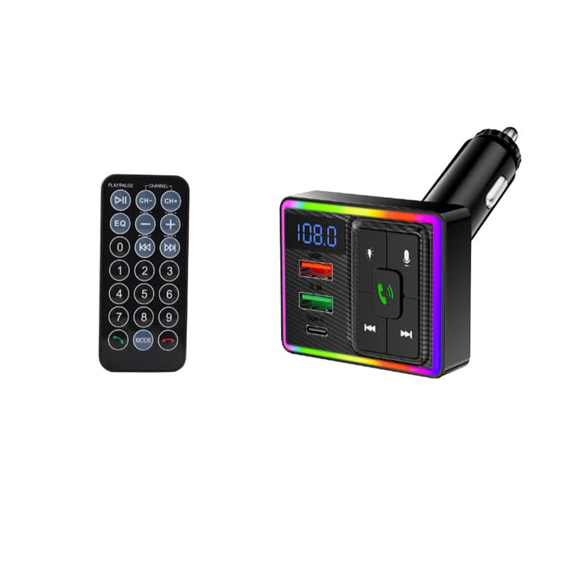 مجموعة بلوتوث mp3 للسيارة بدون استخدام اليدين، جهاز ارسال اف ام ومشغل موسيقى (موديل : M36 ، اضاءة 7 لون ، كود: 10551) 5 مجموعة بلوتوث mp3 للسيارة بدون استخدام اليدين، جهاز ارسال اف ام ومشغل موسيقى (موديل : M36 ، اضاءة 7 لون ، كود: 10551) - الصورة 5