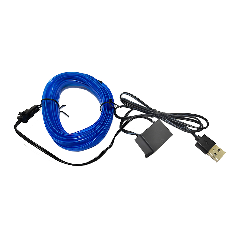 شريط إضاءة محيطية LED مرن ومقاوم للماء للسيارات والحفلات، يعمل عبر منفذ USB( اضاءة لون ازرق ، منفذ USB ، طول 3 متر، كود: 2644)