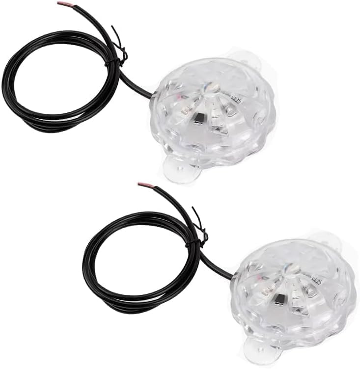 كابر تريد اكسسوارات سيارات 53 مصابيح LED فلاش ملونة RGB لزينة وتعديل الدراجات النارية والسيارات (شكل نجمى الوان ، 2 قطعة ، كود : 8449)