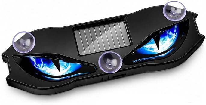 إضاءة محيطية ذكية للسيارة بتصميم عيون تعمل بالطاقة الشمسية وUSB، مصباح LED ديكور داخلي مضيء للسيارات( قطعة واحدة ، اضاءة ازرق فلاش ، كود: 8438) 3 إضاءة محيطية ذكية للسيارة بتصميم عيون تعمل بالطاقة الشمسية وUSB، مصباح LED ديكور داخلي مضيء للسيارات( قطعة واحدة ، اضاءة ازرق فلاش ، كود: 8438) - الصورة 3