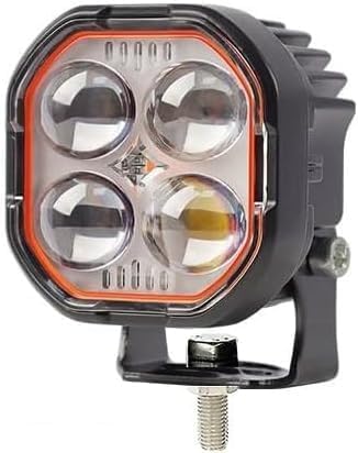 كابر تريد اكسسوارات سيارات 77 كشاف ضباب LED مساعد 4 عيون فائق السطوع - مناسب للدراجات النارية وسيارات الدفع الرباعي، مضاد للاهتزاز ومقاوم للماء (اضاءة ابيض واصفر واحمر و 6 اوضاع مختلفة ، 4 عدسة ، كود: 8424)