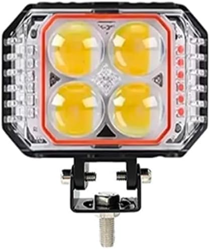 كابر تريد اكسسوارات سيارات 78 كشاف ضباب LED مساعد 4 عيون فائق السطوع - مناسب للدراجات النارية وسيارات الدفع الرباعي، مضاد للاهتزاز ومقاوم للماء (موديل: BB2208 ، اضاءة 6 اوضاع مختلفة ، 4 عدسة ، كود: 8423)